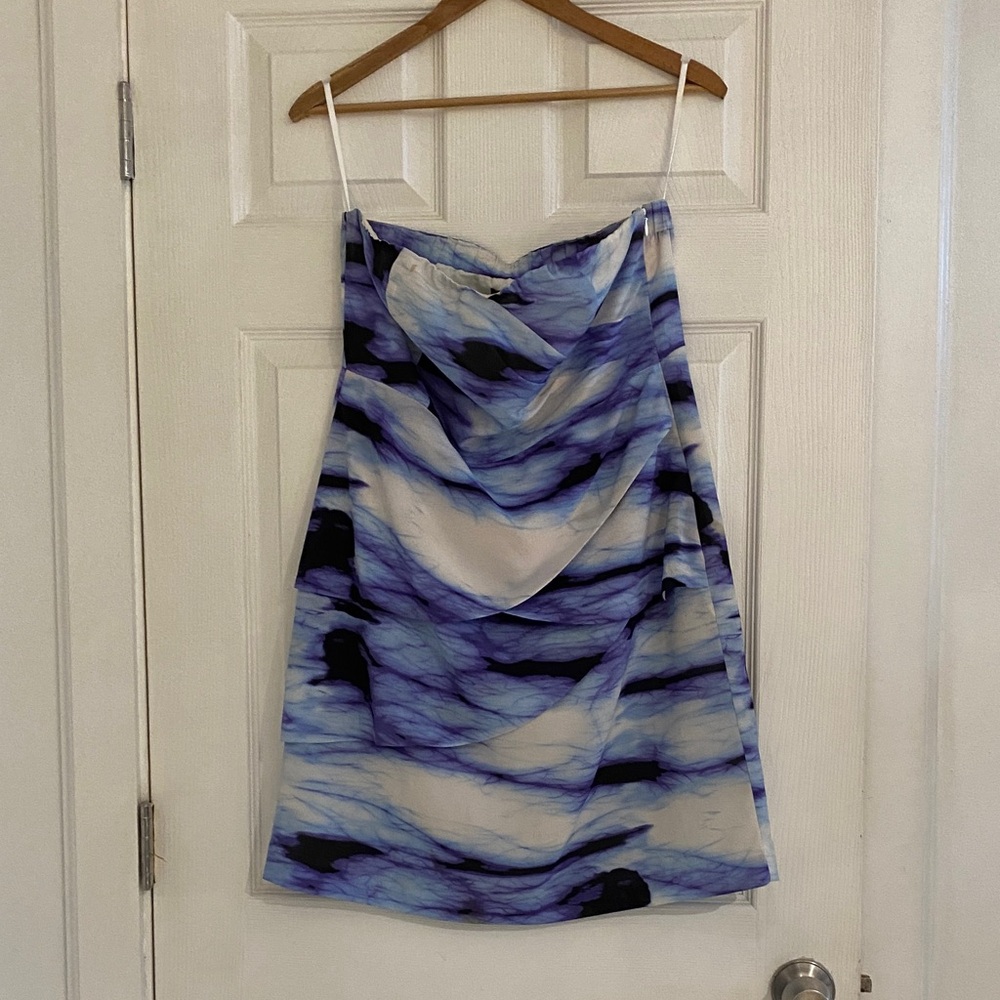 Outback Red Strapless Dress in Blue and White